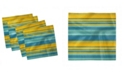 Ambesonne Contrast Lines Set of 4 Napkins, 18" x 18"